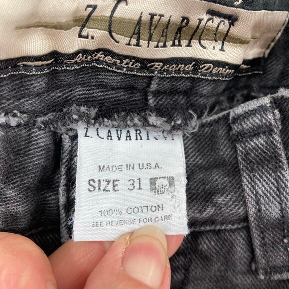Vintage Z Cavaricci Womens Black Jeans Sz 31 High Rise Straight Leg Mom 90s Y2K - Picture 13 of 14